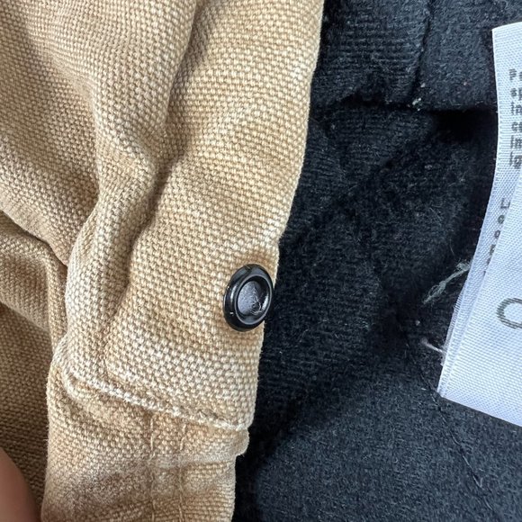 VTG Carhartt Full Zip Hooded Jacket Extra Extra Large Tan Thrashed Work Wear - Picture 4 of 16